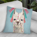 Adorned Llama Ii Throw Pillow By World Art Group