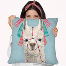 Adorned Llama Ii Throw Pillow By World Art Group