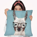 Llama Specs I Throw Pillow By World Art Group