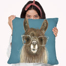 Llama Specs Iv Throw Pillow By World Art Group