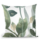 Water Leaves I Throw Pillow By World Art Group