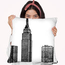 Nyc In Pure B&W Xviii Throw Pillow By World Art Group