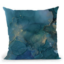 Aquamarine Drift I Throw Pillow By World Art Group