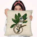 Canopy Monkey Iii Throw Pillow By World Art Group