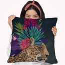 Hot House Leopard 1 Throw Pillow By World Art Group