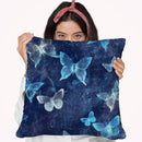 Indigo Flight I Throw Pillow By World Art Group