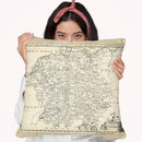 Map Of Germany Throw Pillow By World Art Group