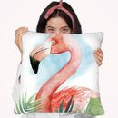 Watercolor Flamingo Composition Ii Throw Pillow By World Art Group