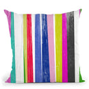 Vertical Bands I Throw Pillow By World Art Group