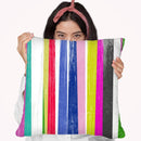 Vertical Bands I Throw Pillow By World Art Group