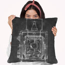 Camera Blueprints I Throw Pillow By World Art Group