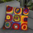 Yellow-Red-Blue Throw Pillow By Wassily Kadinsky