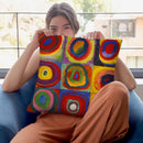 Yellow-Red-Blue Throw Pillow By Wassily Kadinsky
