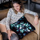 Blue Blooming Night Throw Pillow By Yantart Designs
