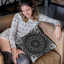 Ornate Mandala - Black Throw Pillow By Yantart Designs