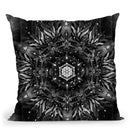 Aligned Flower - Acidmath Black Throw Pillow By Yantart Designs