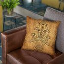 The Auspices Of Horus - Papyrus Throw Pillow By Yantart Designs