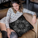 Yantrart Design Geometric Black Throw Pillow By Yantart Designs