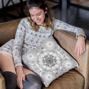 Yantrart Design Geometric White Throw Pillow By Yantart Designs
