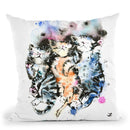 Three Sleeping Kittens Watercolor Throw Pillow By Z Art Gallery
