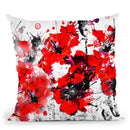 Flaming Poppies Throw Pillow By Z Art Gallery