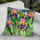 Iris Inspiration Watercolor Throw Pillow By Z Art Gallery