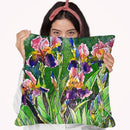 Iris Inspiration Watercolor Throw Pillow By Z Art Gallery
