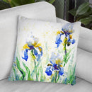 Irises Watercolor Throw Pillow By Z Art Gallery