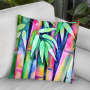 Raibow Bamboo 2 Watercolor Throw Pillow By Z Art Gallery