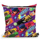 Super Heroez Let'S Fight Throw Pillow By Miraculous