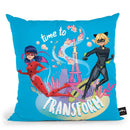 Time To Transform Ladybug Cat Noir Throw Pillow By Miraculous