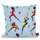 Ladybug And The Team Throw Pillow By Miraculous