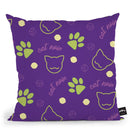 Cat Noir Pattern Throw Pillow By Miraculous