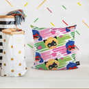Ladybug Cat Noir Pattern Throw Pillow By Miraculous