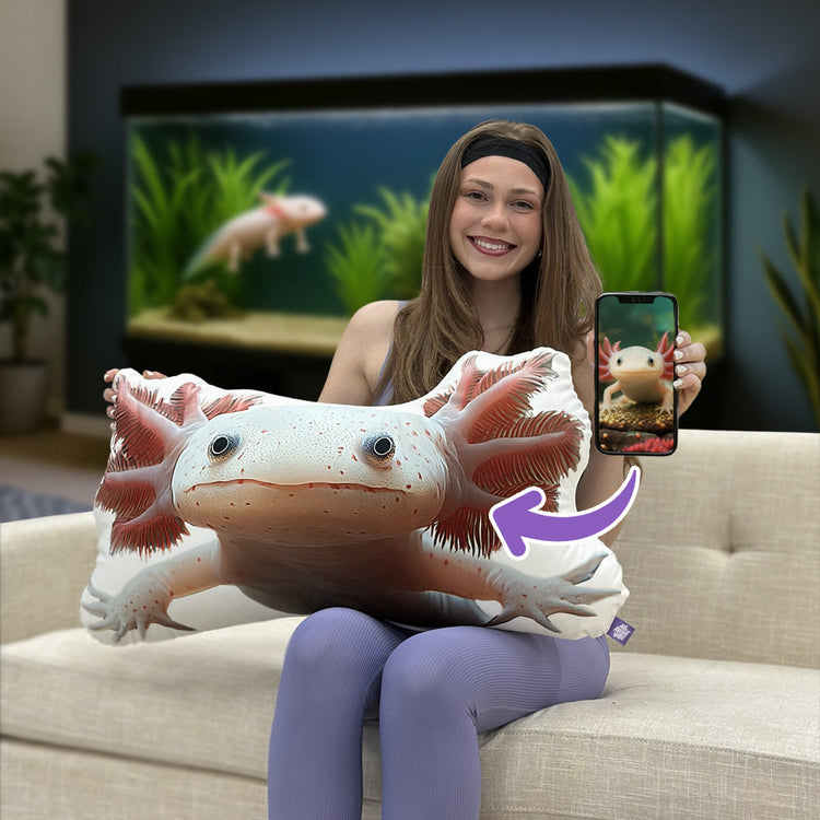 Axolotl  Custom Shaped Pillow