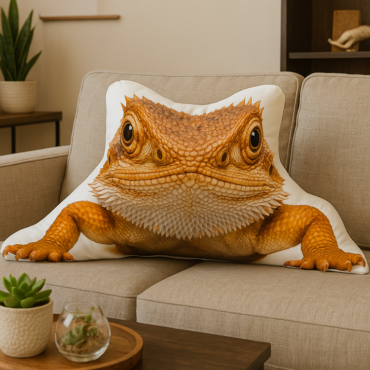 Bearded Dragon Custom Shaped Pillow