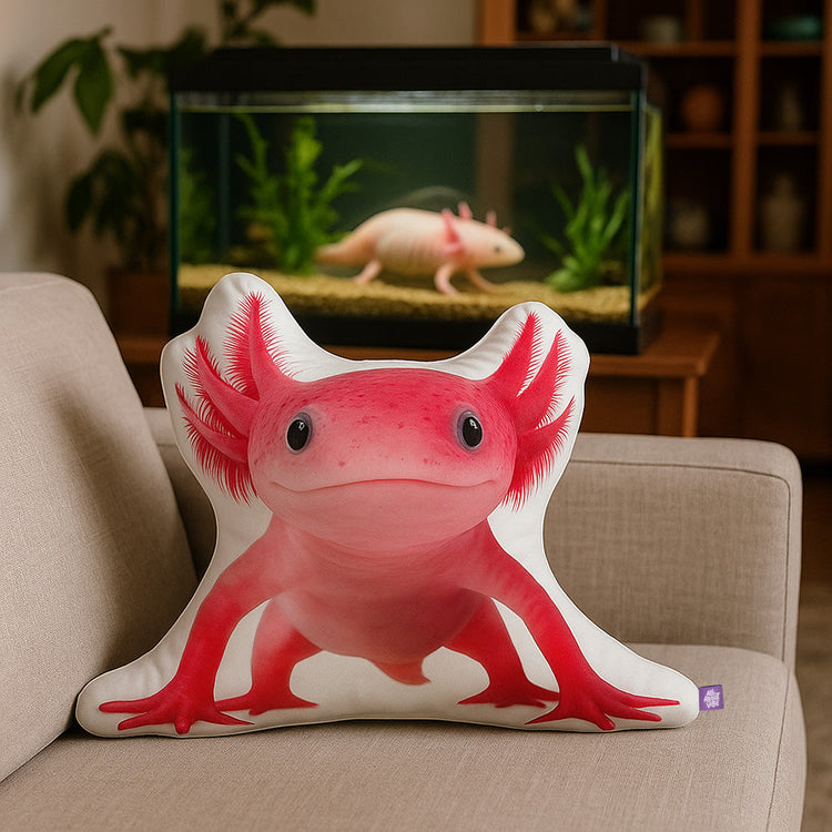 Axolotl  Custom Shaped Pillow