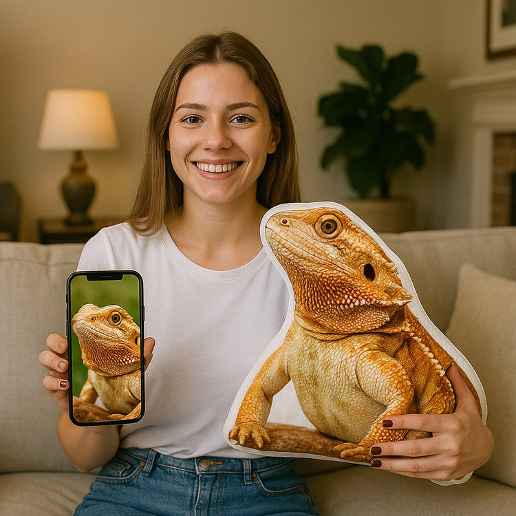 Bearded Dragon Custom Shaped Pillow