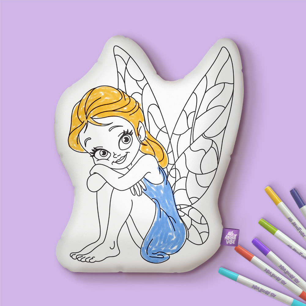 10" Fairy Coloring Pillow