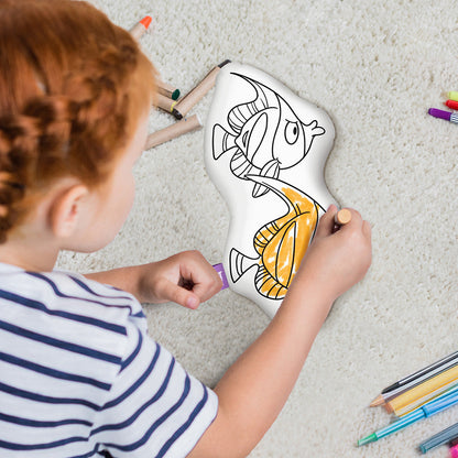 10" Fish Coloring Pillow