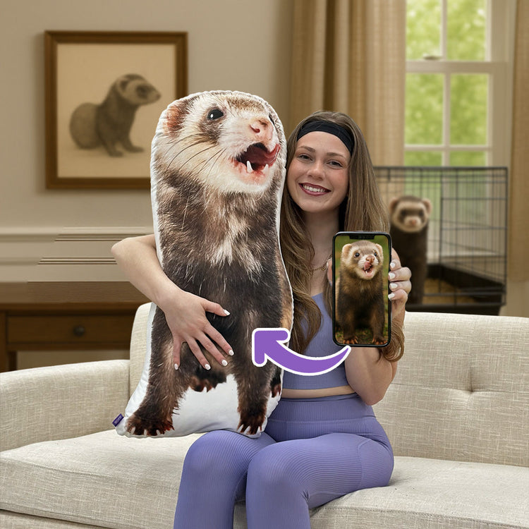 Ferret Custom Shaped Pillow