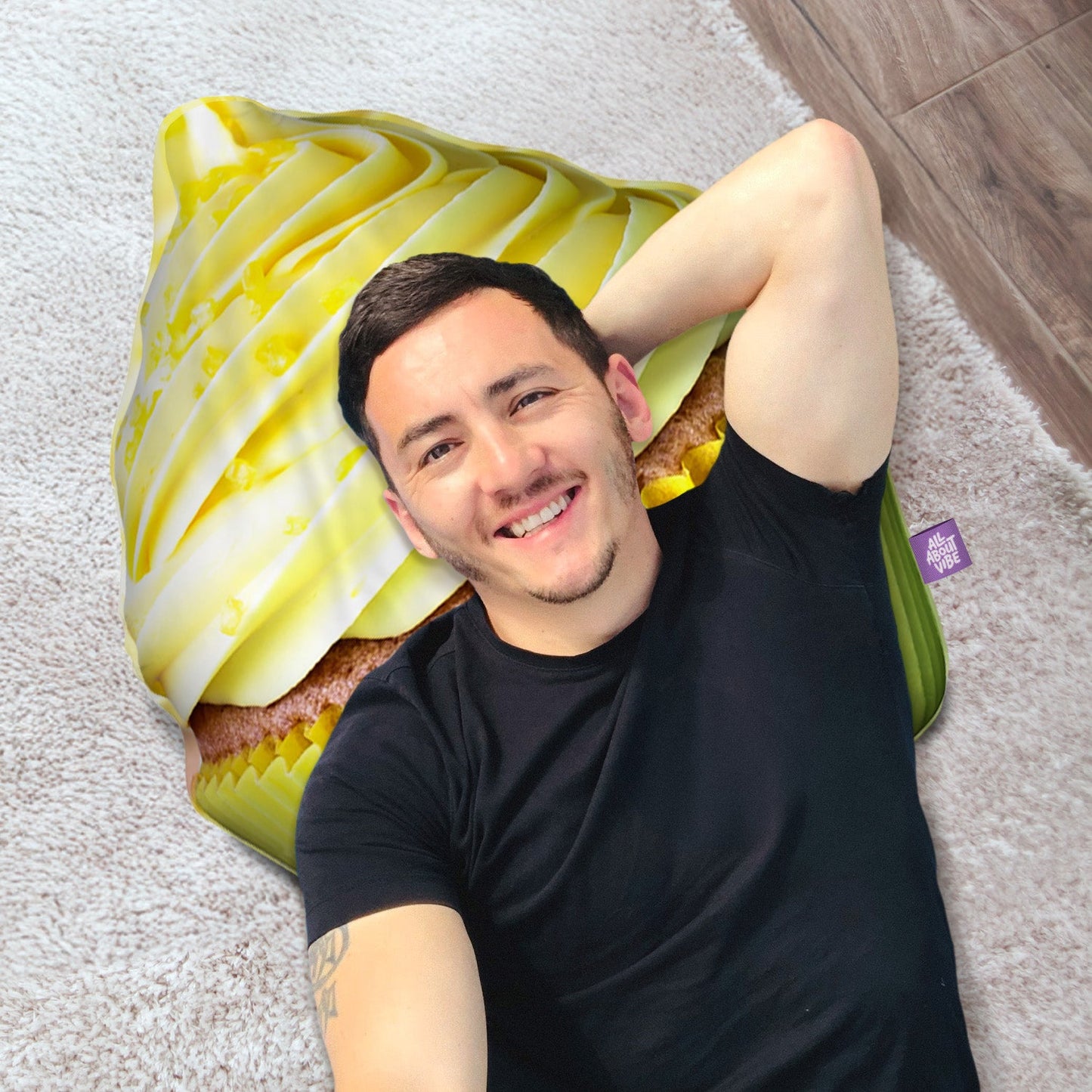 Yellow Cupcake Throw Pillow By All About Vibe