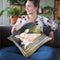 Farm Family Pigs Throw Pillow By Kathleen Parr Mckenna