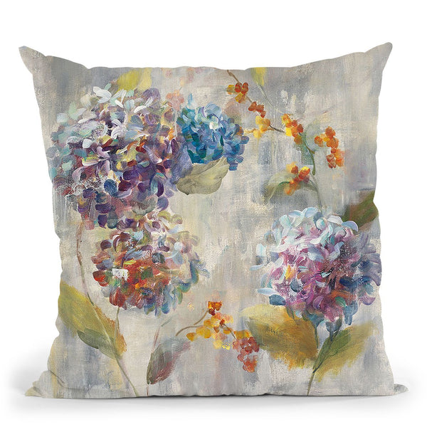 Autumn Hydrangea I Throw Pillow By Danhui