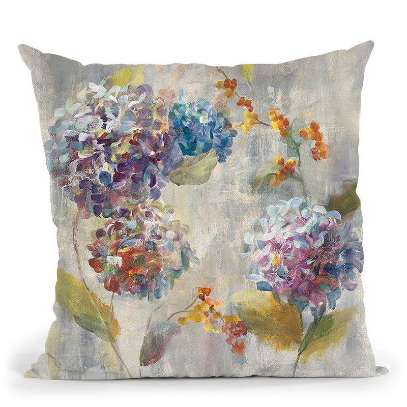 Autumn Hydrangea I Throw Pillow By Danhui