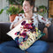 In Bloom On White Crop Throw Pillow By Jan Griggs