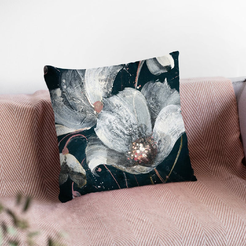 Transluncent Poppies Navy Throw Pillow By Albena Hristova