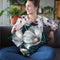 Transluncent Poppies Navy Throw Pillow By Albena Hristova