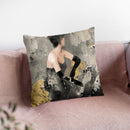 Beautiful Gaze I Neutral Gold Throw Pillow By Albena Hristova