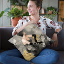 Beautiful Gaze I Neutral Gold Throw Pillow By Albena Hristova